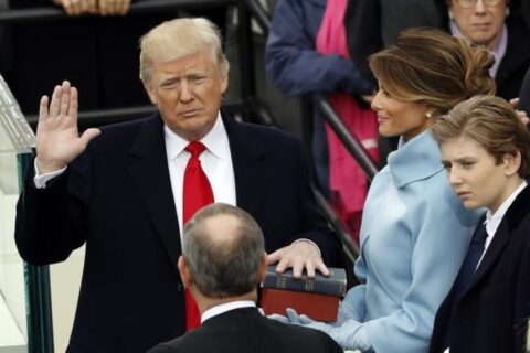 Donald Trump sworn in as president of United States